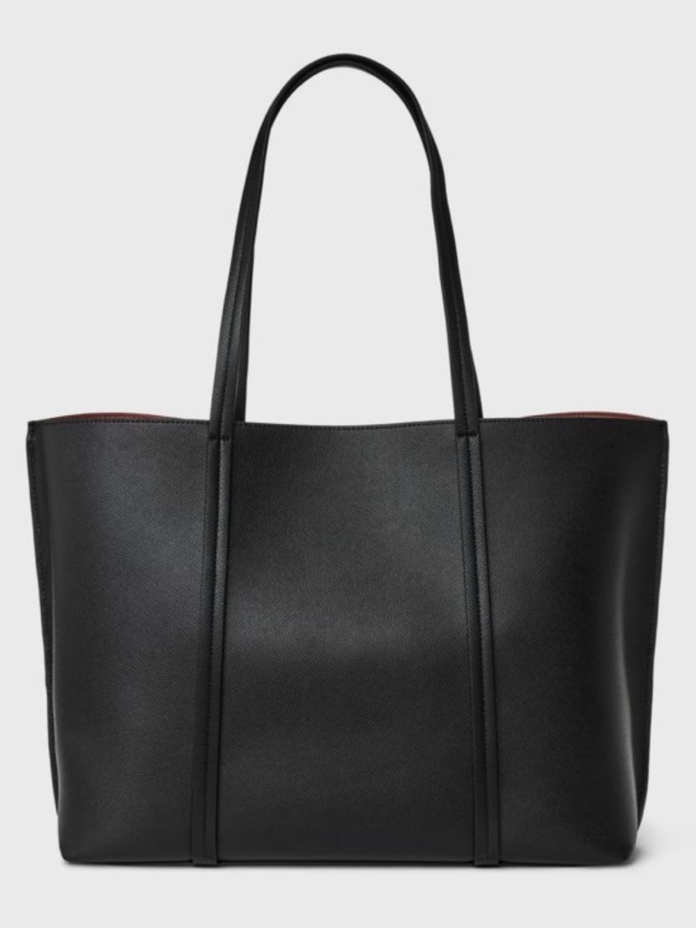 a new day Black Faux Leather Tote Bag
